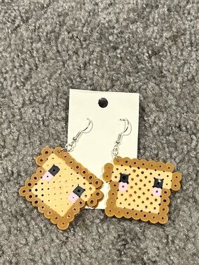 Cute bread earrings